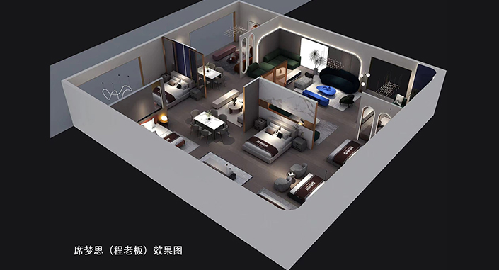 程老板席夢(mèng)思專賣(mài)店效果圖
